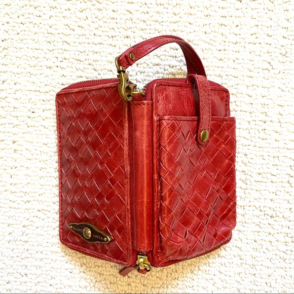 Elliott Lucca red woven leather wristlet/wallet - Picture 7 of 7